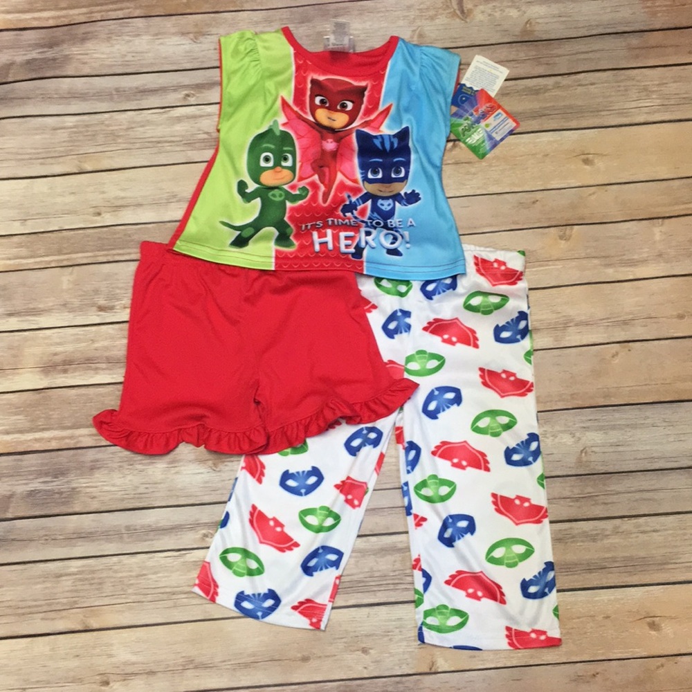 NWT PJ Masks 3pc Pajama Set